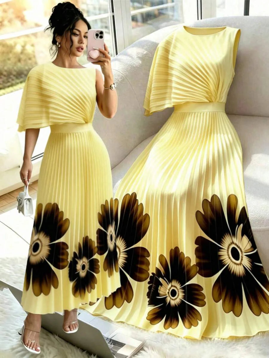 Celeste | Pleated Midi Dress