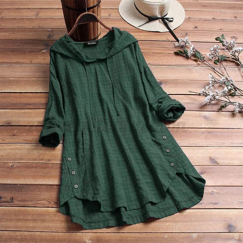 Ghisele | Linen Tunic Hoodie