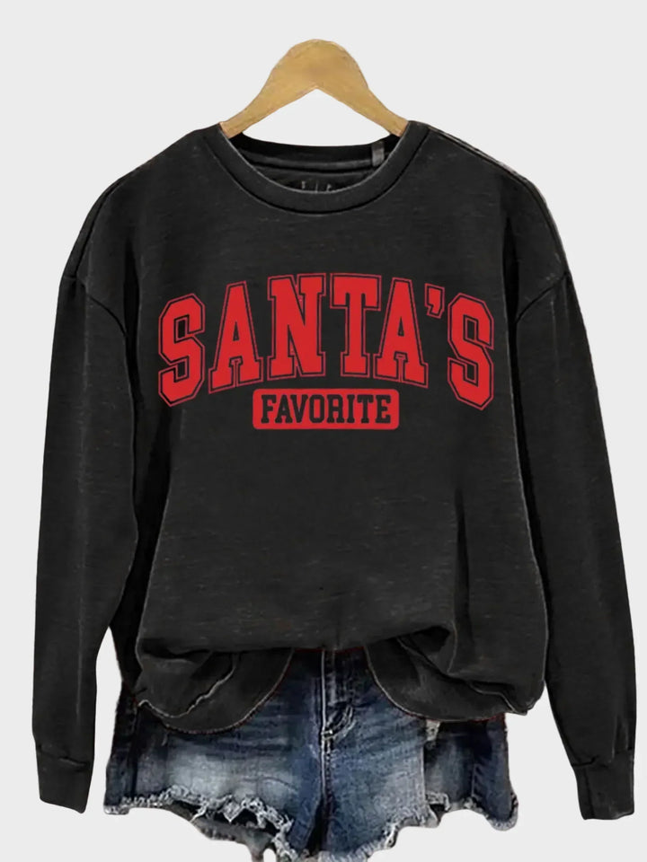 Shana | Women's Casual Cotton Sweatshirt with Christmas Pattern and Art Print