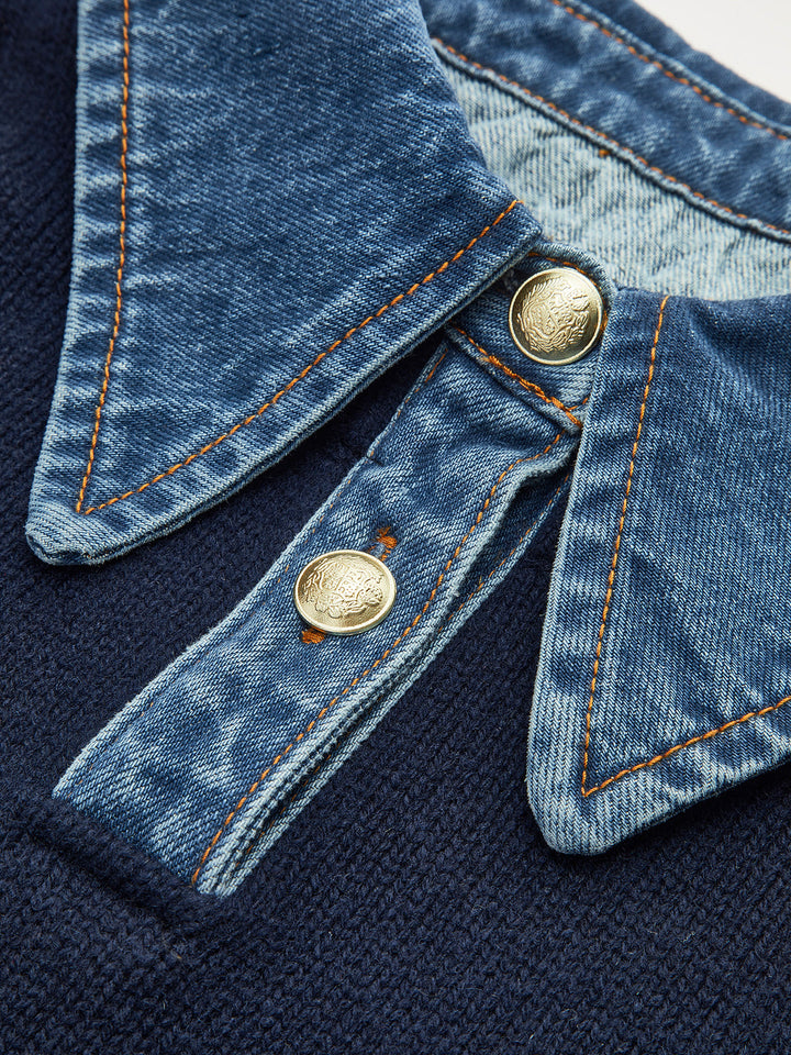 Tiffany | 2 in 1 Panel Lapel Sweater