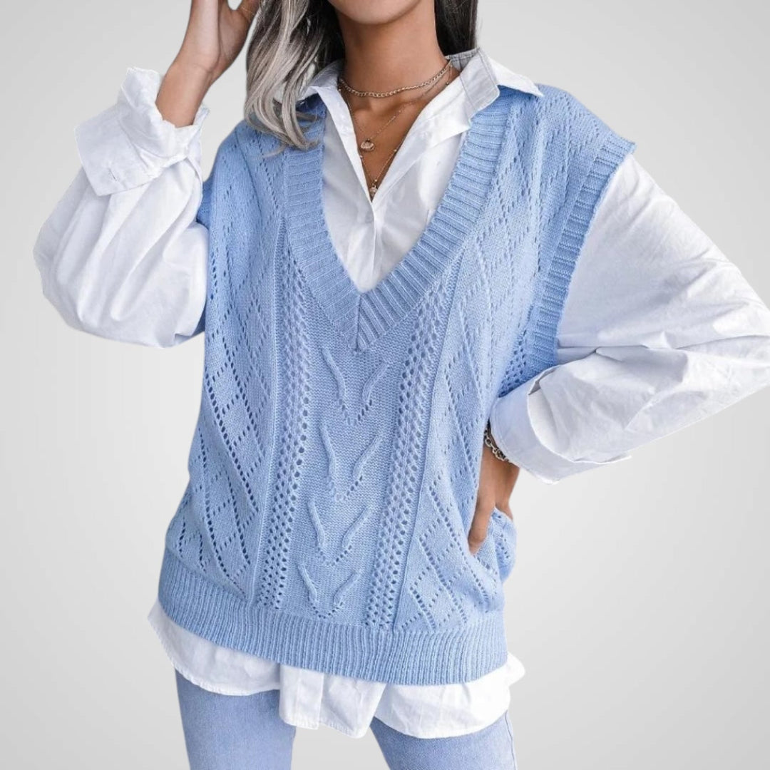 Rudi | Women's Knitted Vest with V-neck