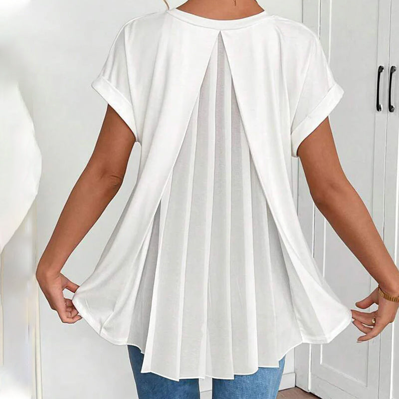 Ciela™ Lightweight Pleated Blouse with Flowing Fall
