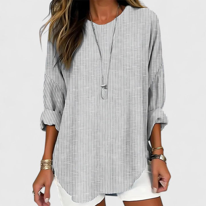 Rhea - Cozy Stripe Blouse