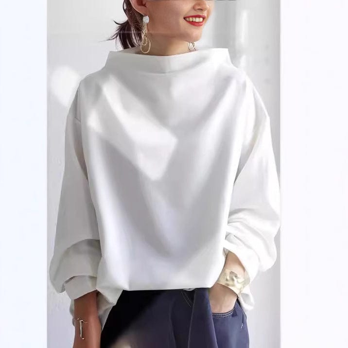 Elly | Knitted Top with High Neckline and Soft Texture