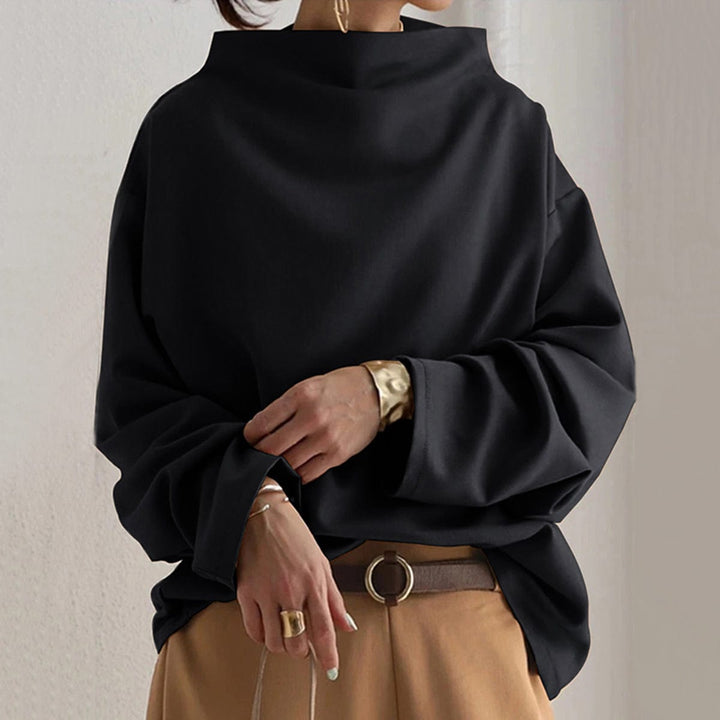 Elly | Knitted Top with High Neckline and Soft Texture