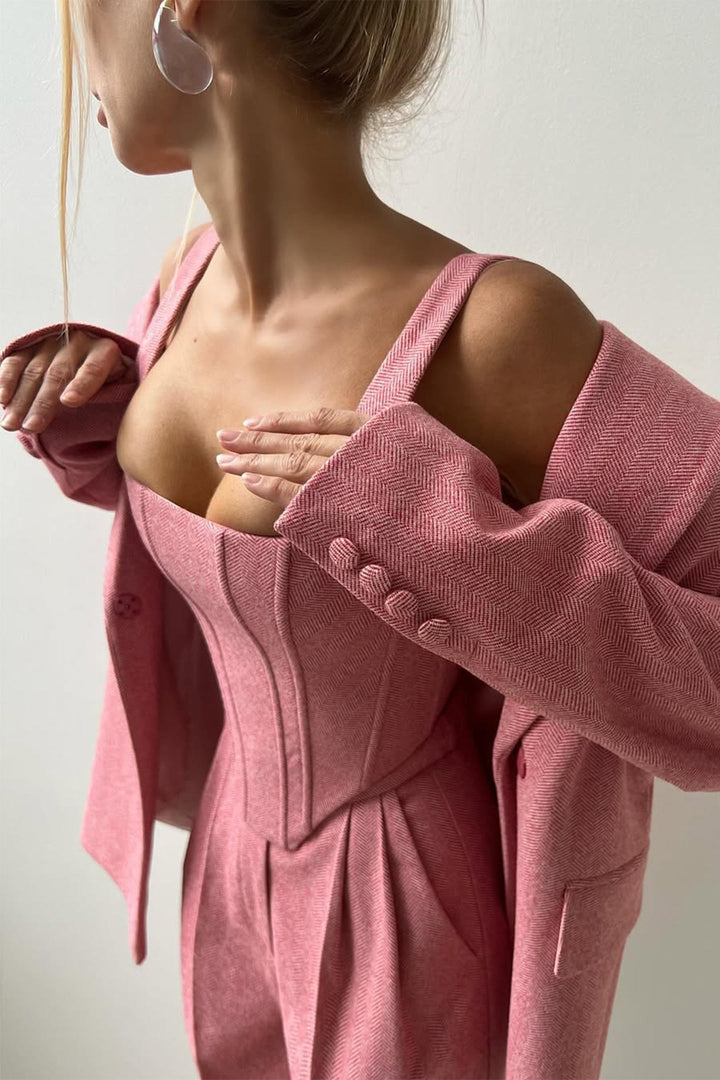 Hannah | Three-piece set with double-breasted blazer