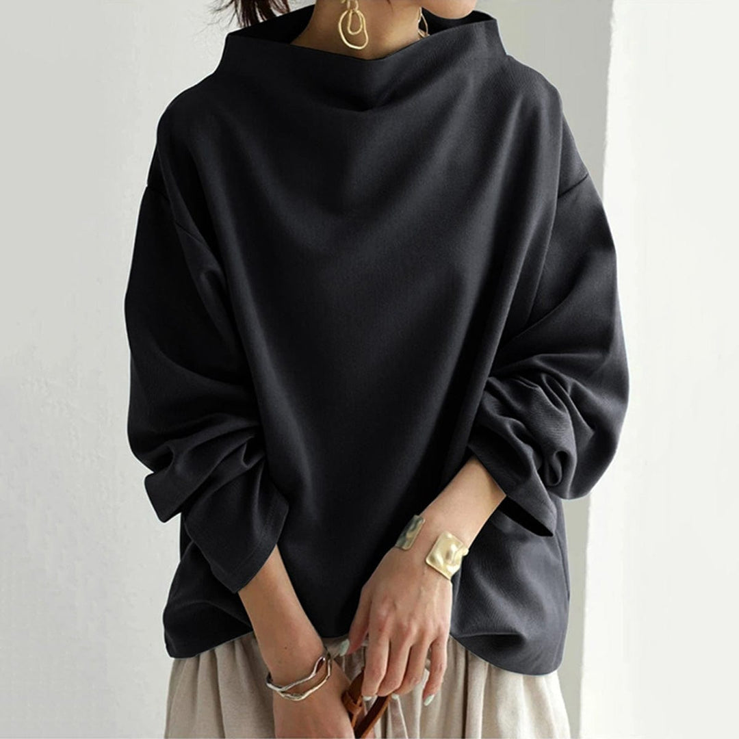 Elly | Knitted Top with High Neckline and Soft Texture