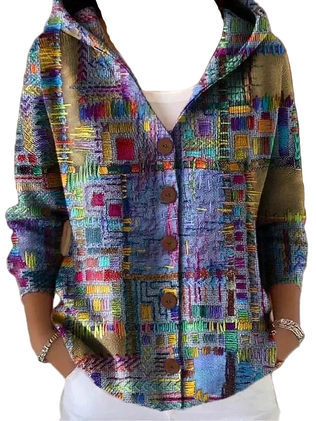Cassy - Artistic Warm Long Cardigan