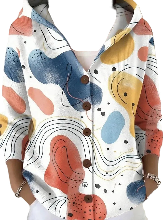 Cassy - Artistic Warm Long Cardigan