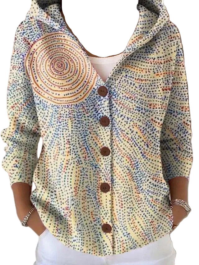 Cassy - Artistic Warm Long Cardigan