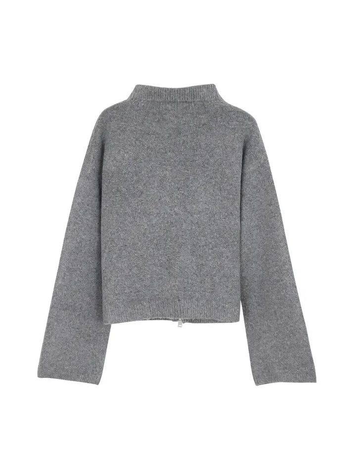 Maxine | Elegant Knit High Neck Cardigan