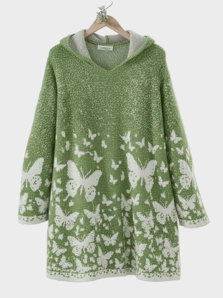Zoe | Butterfly Valley Hooded Knitted Sweater