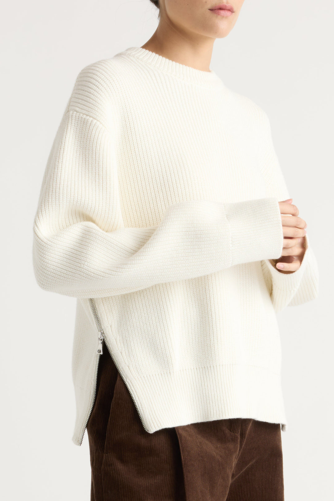 Tate - Organic Cotton Side-Zip Sweater