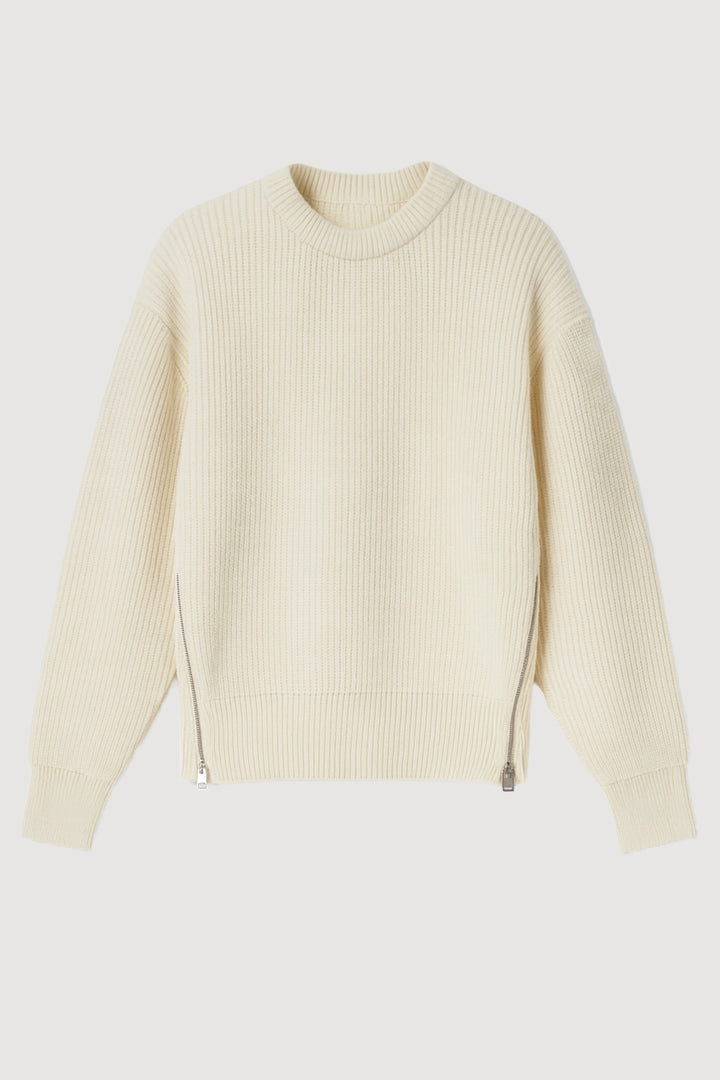Tate - Organic Cotton Side-Zip Sweater